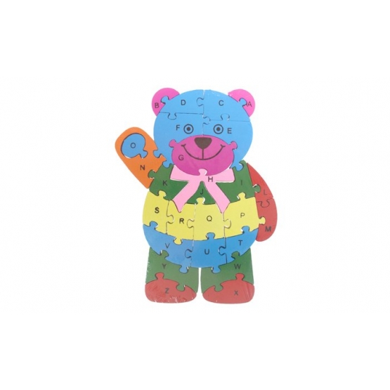 Oktató fa puzzle maci