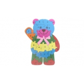 Oktató fa puzzle maci