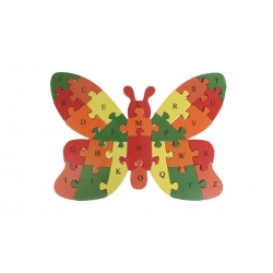 Oktató fa puzzle pillangó var. 3