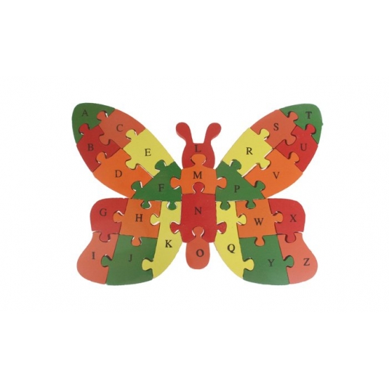 Oktató fa puzzle pillangó var. 3