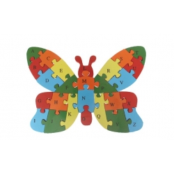 Oktató fa puzzle pillangó var. 4