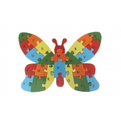 Oktató fa puzzle pillangó var. 4
