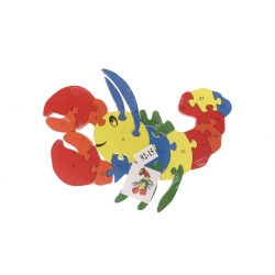 Oktató fa puzzle rák