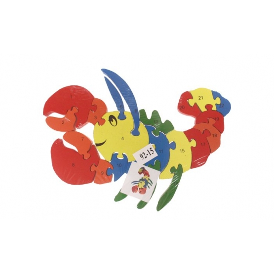 Oktató fa puzzle rák
