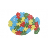 Oktató fa puzzle hal