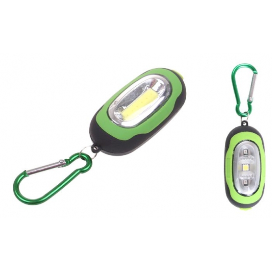LED ZSEBLÁMPA KARABINERREL ZÖLD