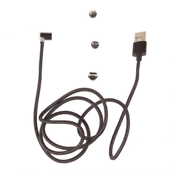 MÁGNESES USB KÁBEL ZR009 FEKETE