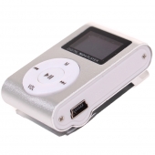 MINI MP3 LEJÁTSZÓ KIJELZŐVEL EZÜST