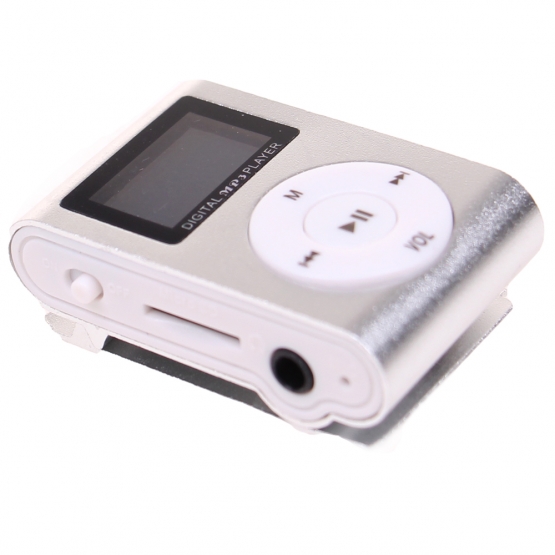 MINI MP3 LEJÁTSZÓ KIJELZŐVEL EZÜST
