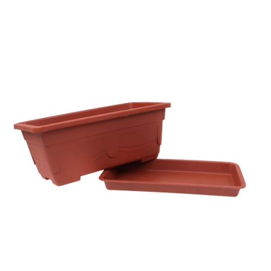 Virágláda tálcával 35 cm var.1