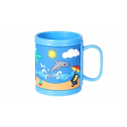 Műanyag bögre gyerekeknek (delfinnel kék)
