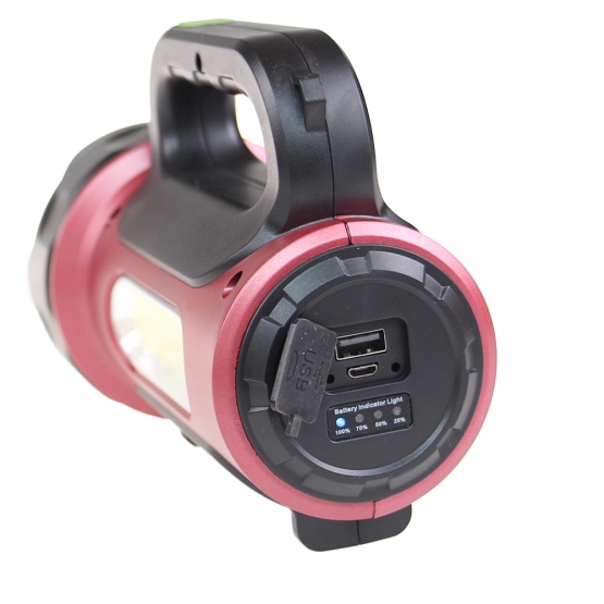 Hordozható LED kézilámpa HEL-T93 piros