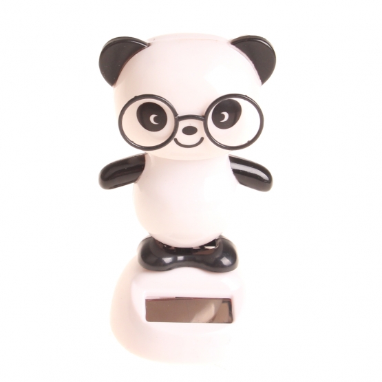 Szoláris táncoló dekoráció panda szemüveggel