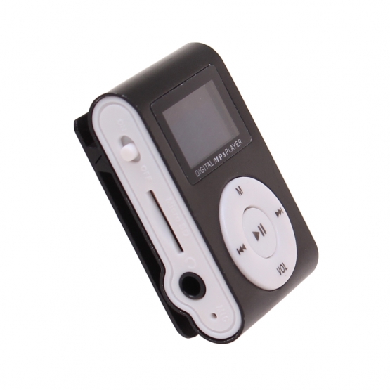 Mini MP3 lejátszó kijelzővel fekete