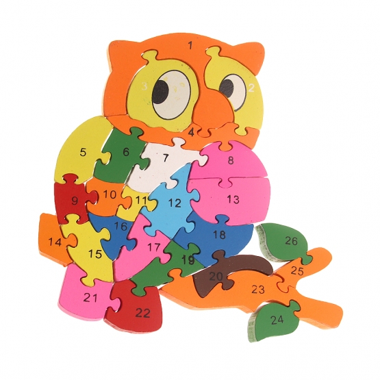 OKTATÓ FA PUZZLE BAGOLY, VAR. 2