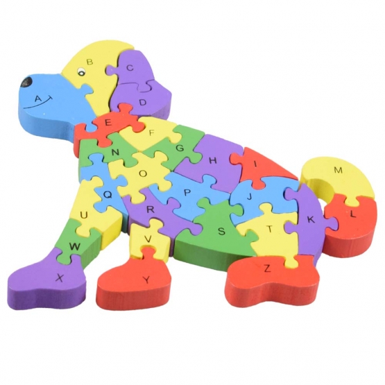 OKTATÓ FA PUZZLE KUTYA
