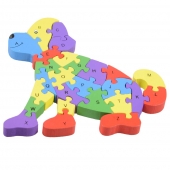 OKTATÓ FA PUZZLE KUTYA