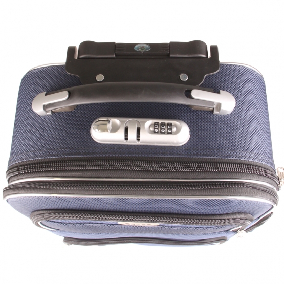 Szövet utazási bőrönd készlet 3 db kék 4