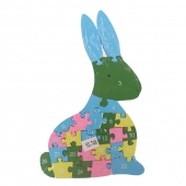 Oktató fa puzzle nyúl var.2