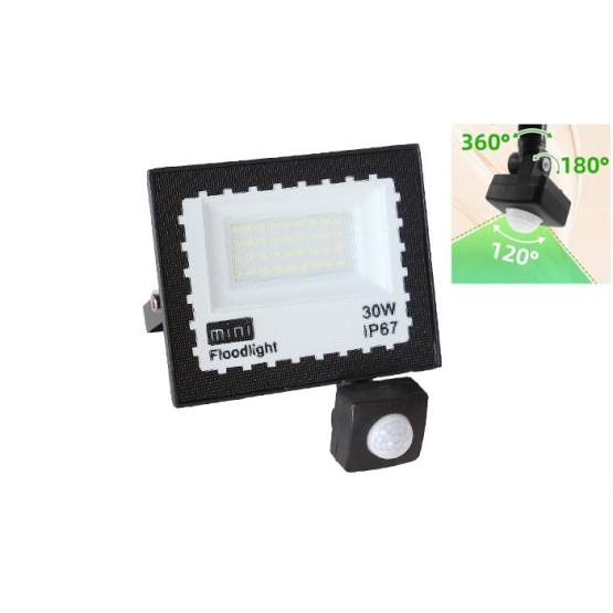 LED reflektor mozgásérzékelővel 30 W