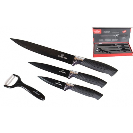4 részes fekete késkészlet