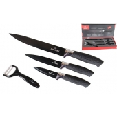 4 részes fekete késkészlet