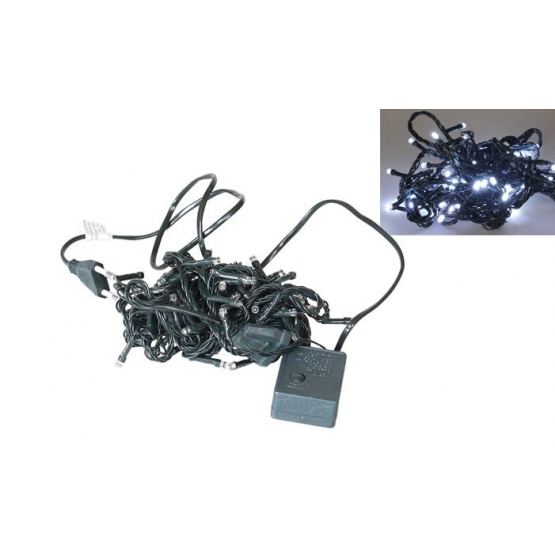 Karácsonyi LED fényfüzér – 8 m, fehér