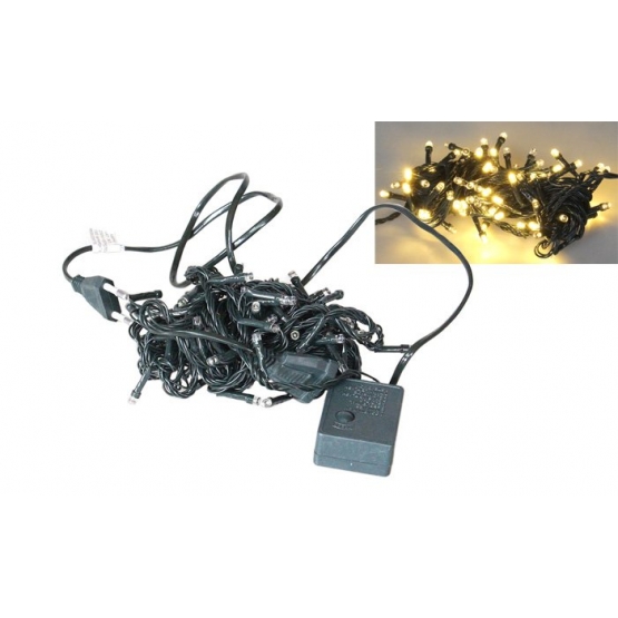 Karácsonyi LED fényfüzér – 8 m, sárga