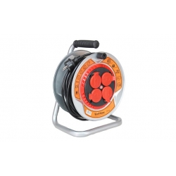 Hosszabbítókábel dobon, 25 m, szürke