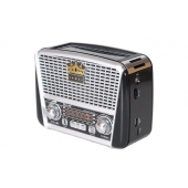 Hordozható 3 sávos napelemes rádió fekete-ezüst KORUNA