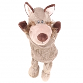 Plüss kesztyűbáb lábakkal farkas