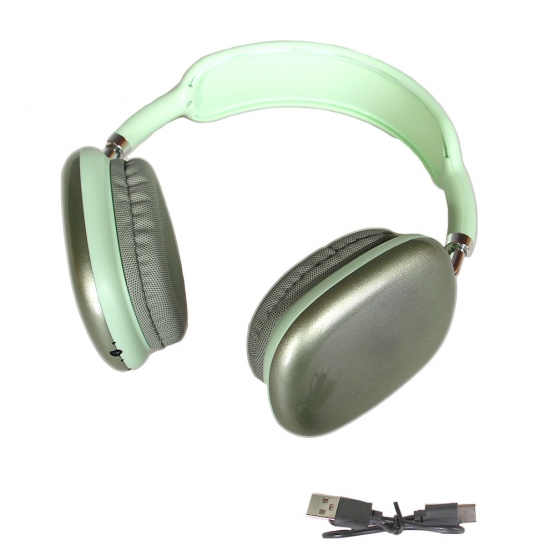 Vezeték nélküli fejhallgató P9 zöld Vezeték nélküli fejhallgató P9 zöld