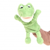 Plüss kesztyűbáb lábakkal béka Plüss kesztyűbáb lábakkal béka