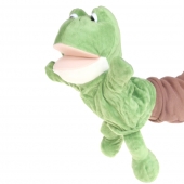 Plüss kesztyűbáb lábakkal béka Plüss kesztyűbáb lábakkal béka