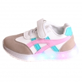 Gyerek világító tornacipő orral kék-rózsaszín var.2 Gyerek világító tornacipő orral kék-rózsaszín var.2