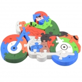 Oktató fa puzzle motorkerékpár Oktató fa puzzle motorkerékpár
