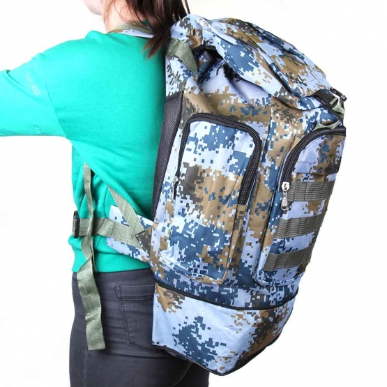 Terepmintás hátizsák 50 l világoskék Terepmintás hátizsák 50 l világoskék