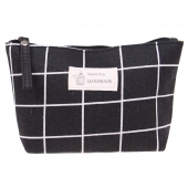 KOZMETIKAI TÁSKA HANDMADE KOCKA FEKETE KOZMETIKAI TÁSKA HANDMADE KOCKA FEKETE