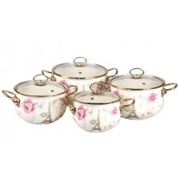 8 részes zománcozott edénykészlet Paris