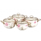 8 részes zománcozott edénykészlet Paris