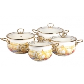 8 részes zománcozott edénykészlet csendélet