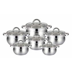 12 részes rozsdamentes acél edénykészlet, 3. változat