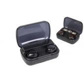 M10 fekete vezeték nélküli fülhallgató powerbankkal