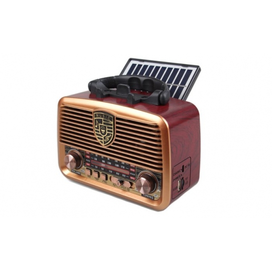 Prenosné 3pásmové solárne rádio GOLON zlaté