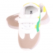 Gyerek világító tornacipő orral sárga-zöld var.2