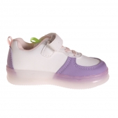Világító gyerek tornacipő, háromszínű, lila