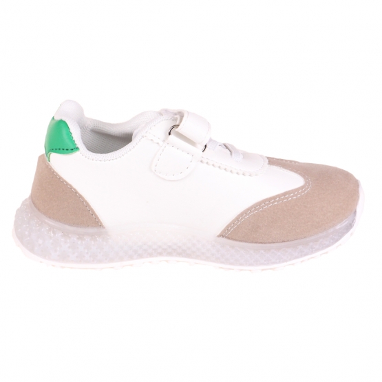 Gyerek világító tornacipő orral sárga-zöld var.1