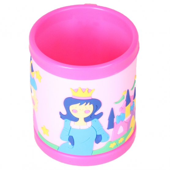 Műanyag bögre gyerekeknek (hercegnővel rózsaszín)
