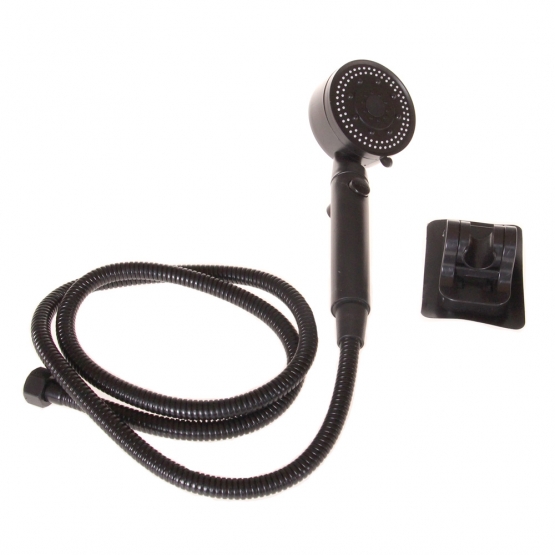 Zuhanyfej tömlővel 1,5 m fekete
