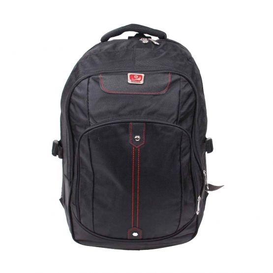 Fekete hátizsák, tele iskolaszerekkel A típus